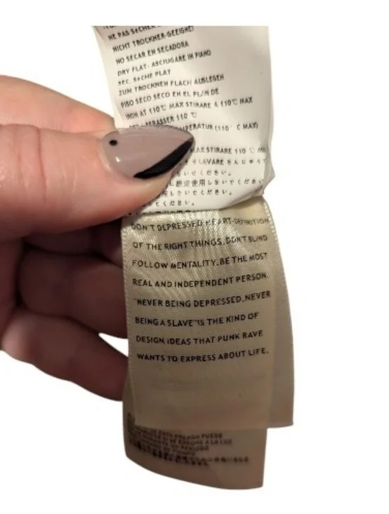 2X/XL Punk Rave Abso Vamp Black Velvet-Panel Skinny Pants with Sheer Drape - Picture 9 of 10